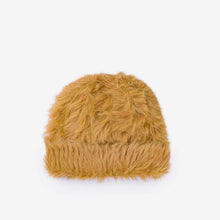 Load image into Gallery viewer, Verloop Knits faux Fur Knit Beanie Camel
