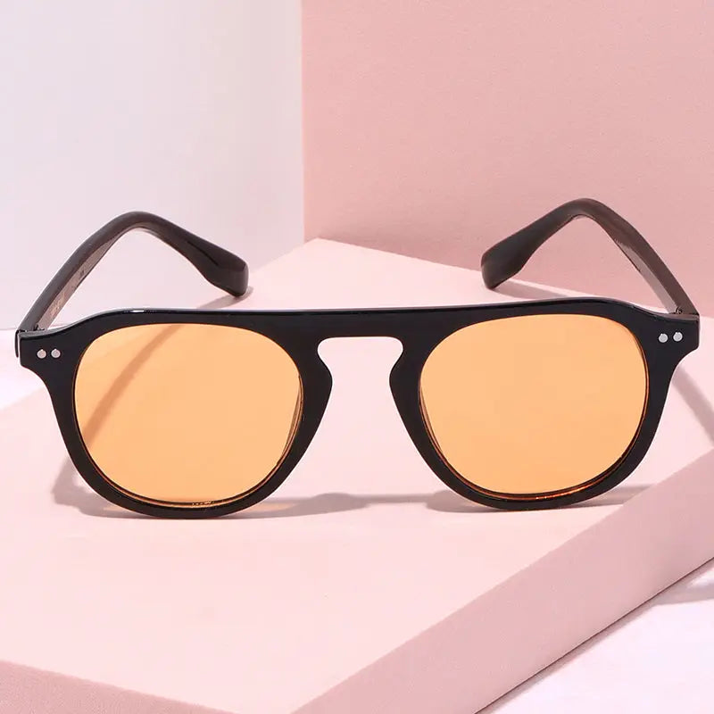 Mure and Grand Checked in Black and Yellow Sunglasses