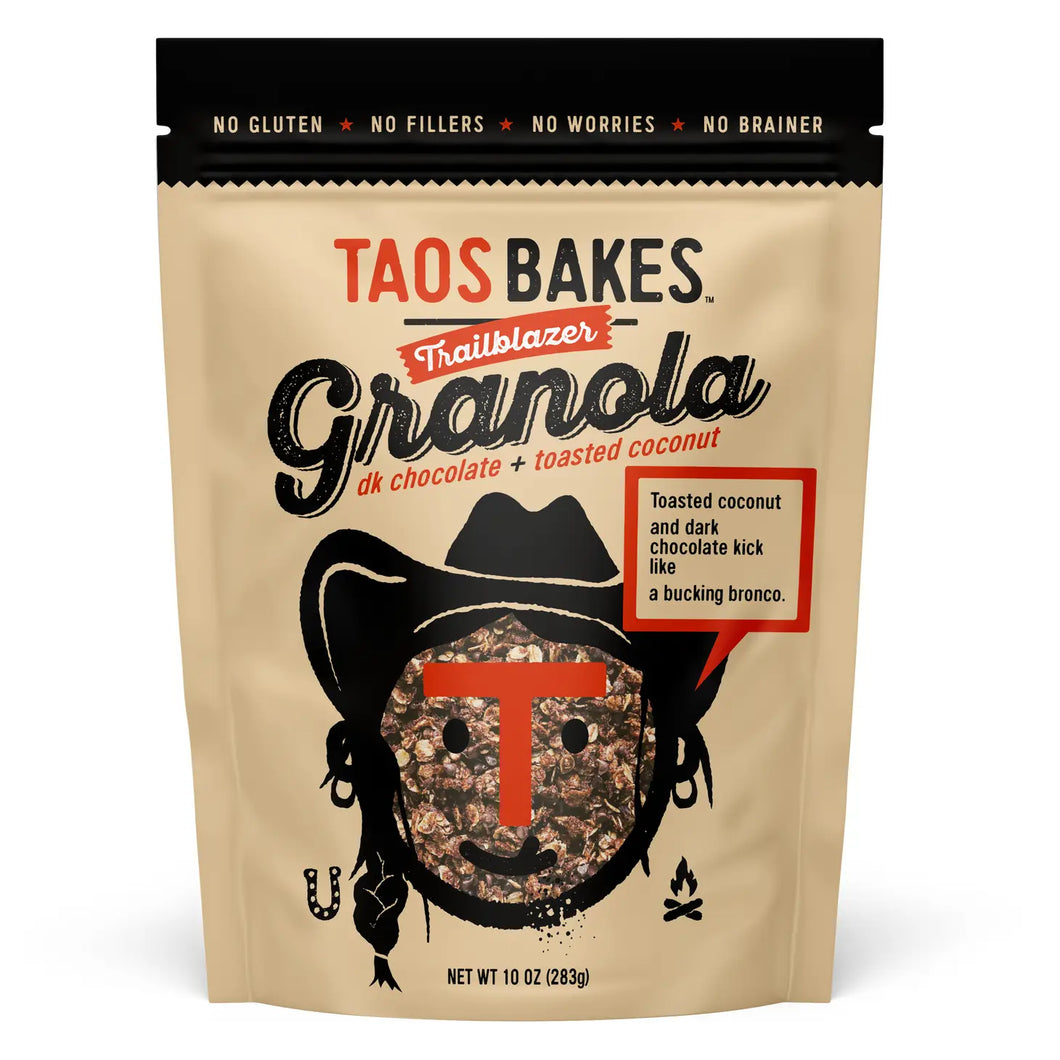 Dark Chocolate Toasted Coconut Granola Taos Bakes